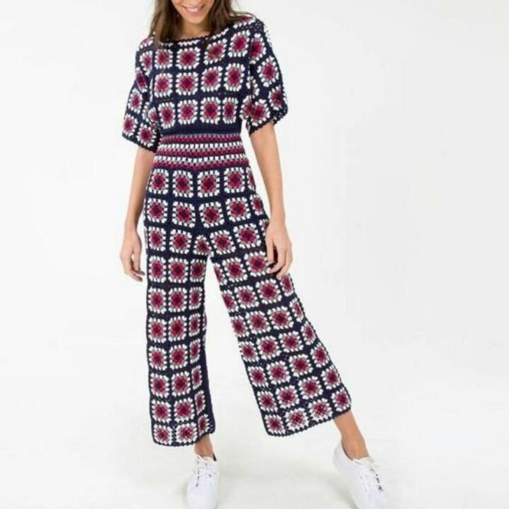 Granny square vintage style jumper